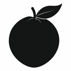 Guava black silhouette vector