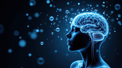 Vagus Nerve Stimulation - Animated Illustration of Electrical Activity within a Brain.