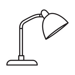 desk lamp line art vector icon illustration