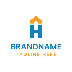 Letter H Home Property Logo, represent a house or property structure