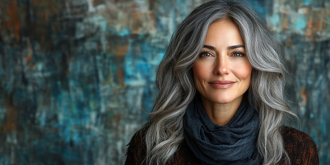 Fototapeta premium portrait of an woman on a studio background