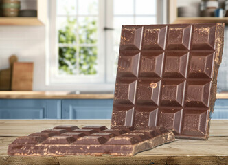 chocolate bar on a table