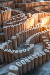 Intricate Chain Reaction: The Delicate Interplay of Cause and Effect Through Dominoes