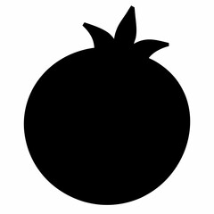 Pomegranate black silhouette vector