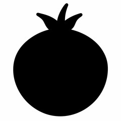 Pomegranate black silhouette vector