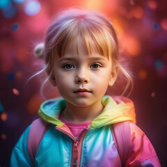 Fototapeta premium Portrait of a little girl