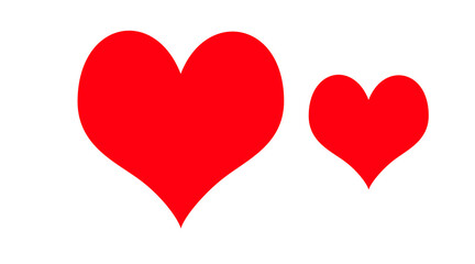Love and Heart Icon Symbol isolated white background. love shape on white background.Love heart symbol special for valentine's day.