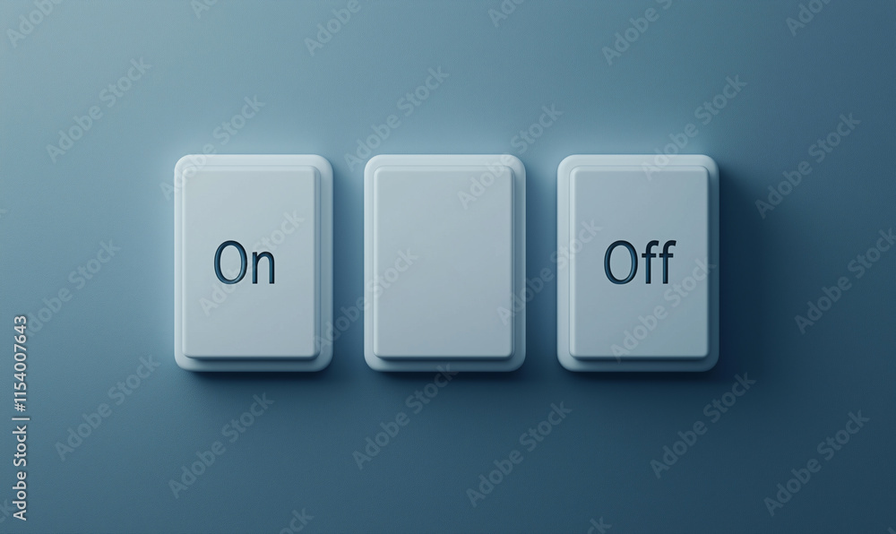 Poster three toggle switches labeled 