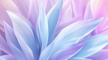 Pastel Leaves Abstract Background, Soft Color Palette,