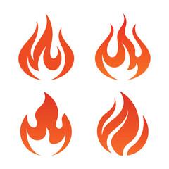 Flame Icon Vector Bundle Design Pack.