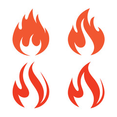 Flame Icon Vector Bundle Design Pack.