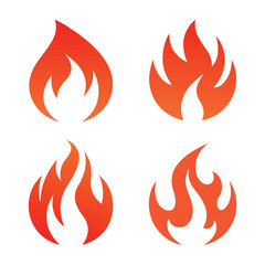 Flame Icon Vector Bundle Design Pack.