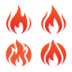 Flame Icon Vector Bundle Design Pack.