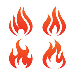 Flame Icon Vector Bundle Design Pack.