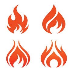 Flame Icon Vector Bundle Design Pack.