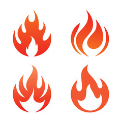Flame Icon Vector Bundle Design Pack.