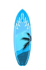 Cool blue surfboard