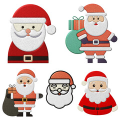 Festive santa claus patchwork ornaments christmas craft ideas cozy home decor whimsical vibe