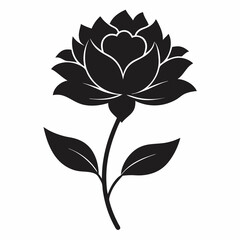 Blooming Beauty black silhouette vector