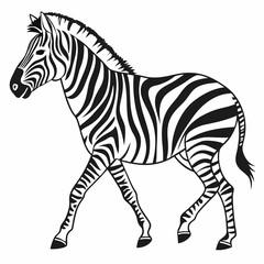 Zebra vector silhouette black design white background
