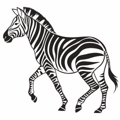 Zebra vector silhouette black design white background