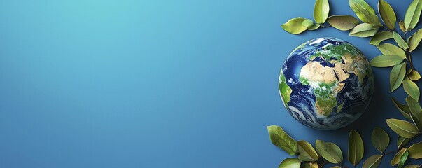 Innovative joint initiatives driving sustainable development, deep blue background emphasizing environmental focus
