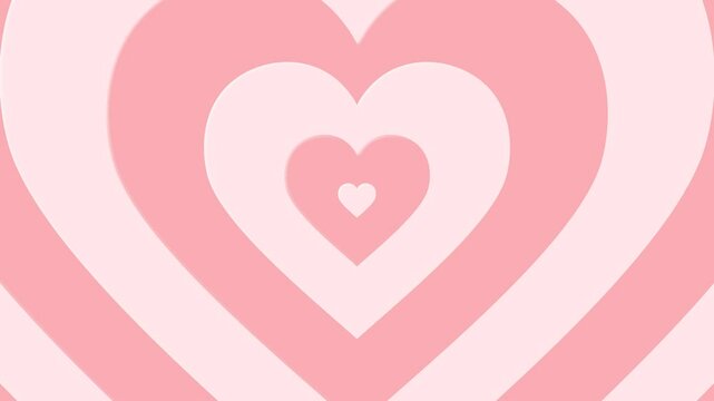 Pink hearts background looping animated. 4K resolution