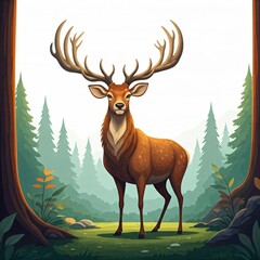 Fototapeta premium deer in the woods