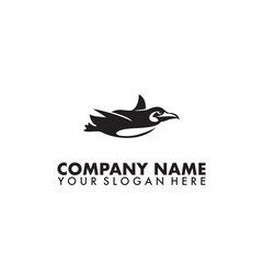 Adorable Penguin Sliding Vector Logo – Perfect for Any Project!