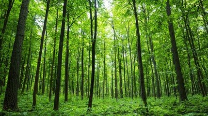Lush green forest canopy, nature's sanctuary