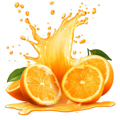 Smooth and Vibrant Orange Splash PNG Isolated on a Transparent Background

