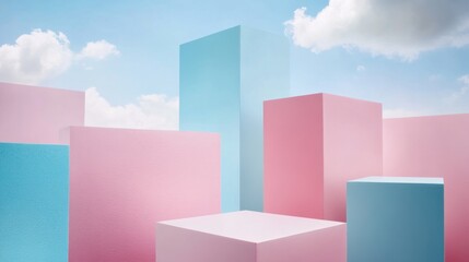 Fototapeta premium Soft Colors in Harmonious Collaborative Work Setting