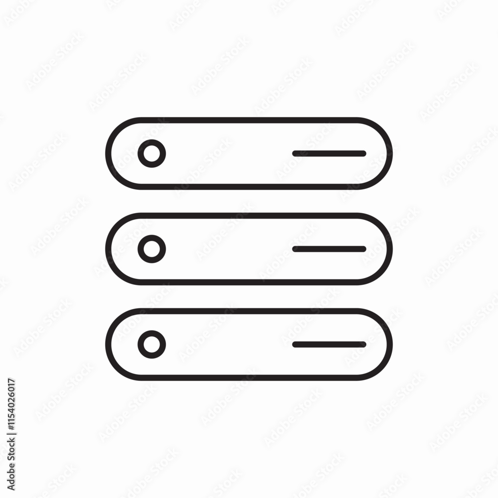 Poster server data icon sign vector