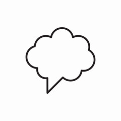 speech bubble thought icon sign vector
