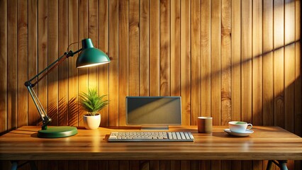 Obraz premium Airy workspace, meticulously organized, showcased in hyper-realistic detail.