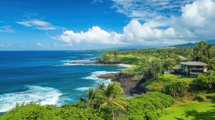 Obraz premium Coastal drives offer stunning ocean views.