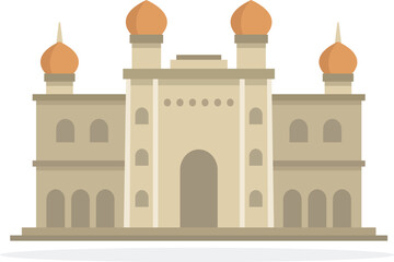 mosque building design illustration