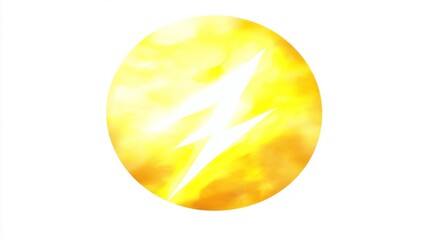 Yellow orb with lightning bolt.