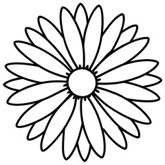 Fototapeta premium Daisy Delight line art art vector