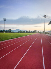running track in stadium