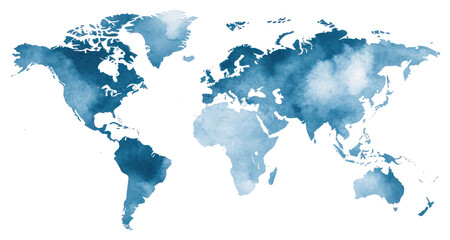 Obraz premium PNG World map world art illustration.