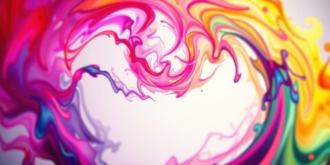 Fototapeta premium Abstract Swirling Vibrant Hues of Pink, Purple, Yellow, and Teal Create a Dynamic and Energetic Visual Composition