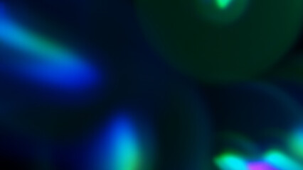 Dark Light Leak Overlay: Dark background with subtle blue and green light leaks creating a moody, atmospheric overlay effect for photos and designs... 3D render