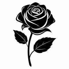 Rose Whisper art vector black