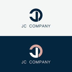 Initial based creative and minimal JC Logo. JC letter monogram icon symbol.

