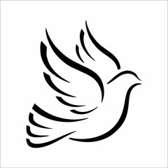 Elegant PIGEON logo symbolizing peace