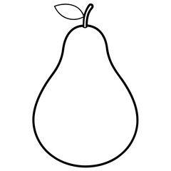 Pear line art art vector