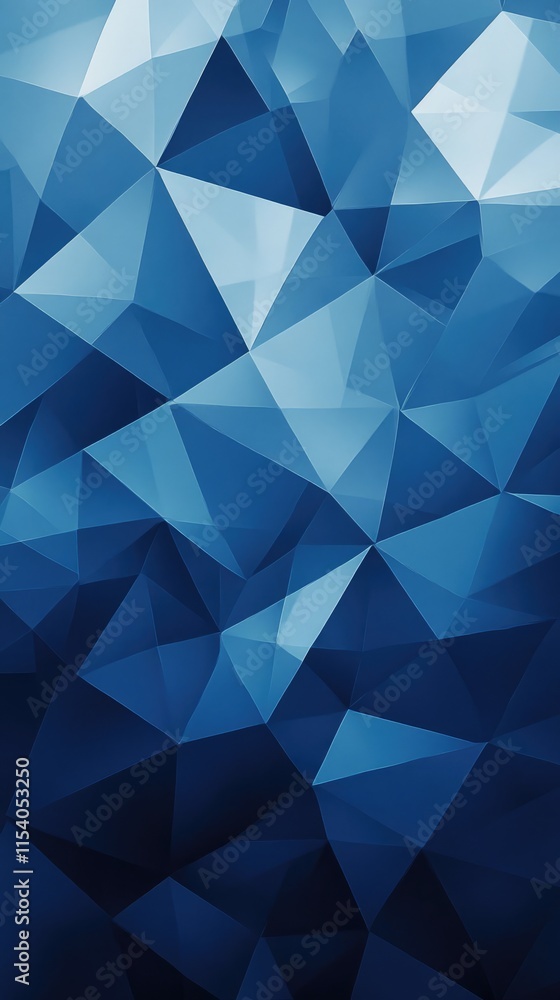 Poster abstract blue geometric triangular pattern design