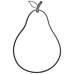 Pear line art art vector