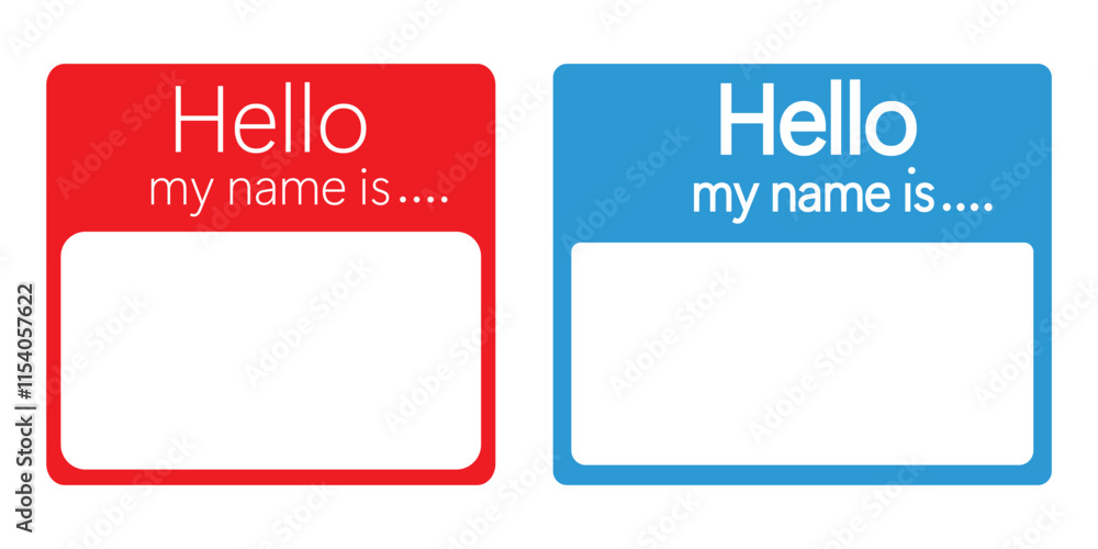 Poster hello speech bubble icon in flat style. hi message vector illustration on isolated background. my na